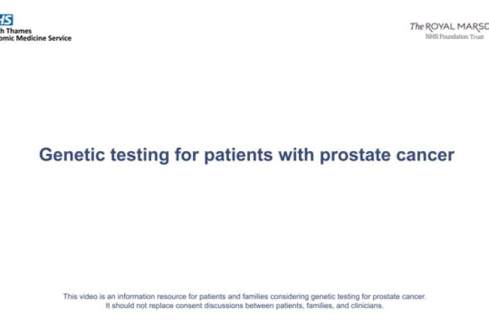 Genetic testing for patients with prostate cancer video thumbnail