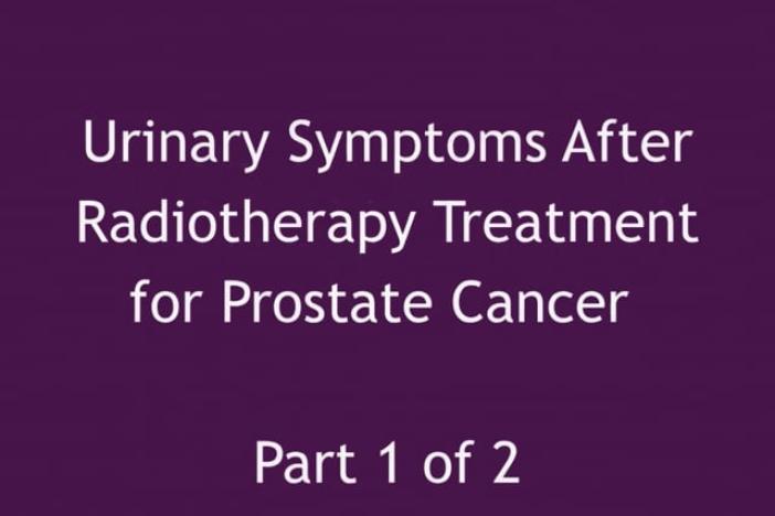 Managing urinary symptoms after radiotherapy for prostate cancer (part one) video thumbnail