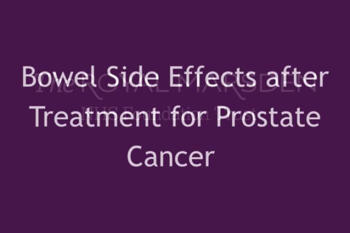 Managing bowel symptoms after treatment for prostate cancer video thumbnail