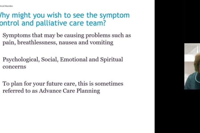 Symptom control and palliative care video thumbnail